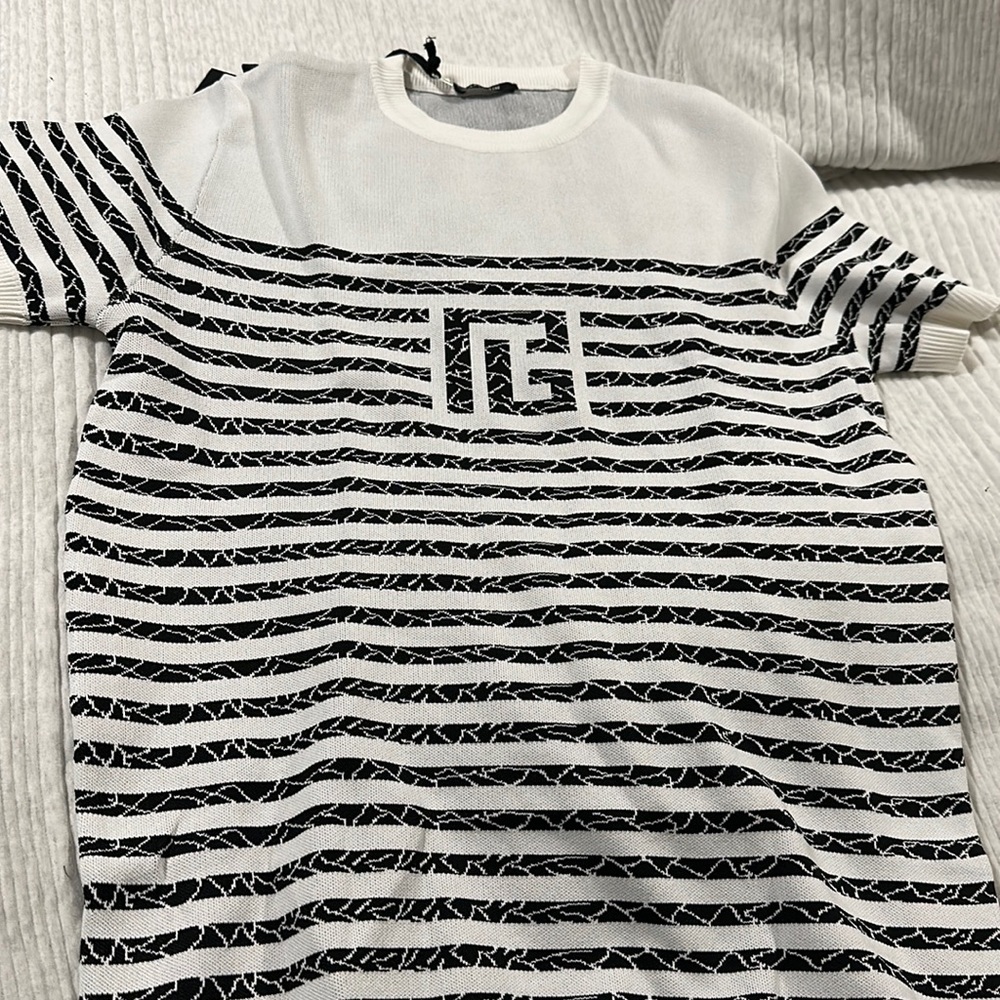 Blue and white shirt